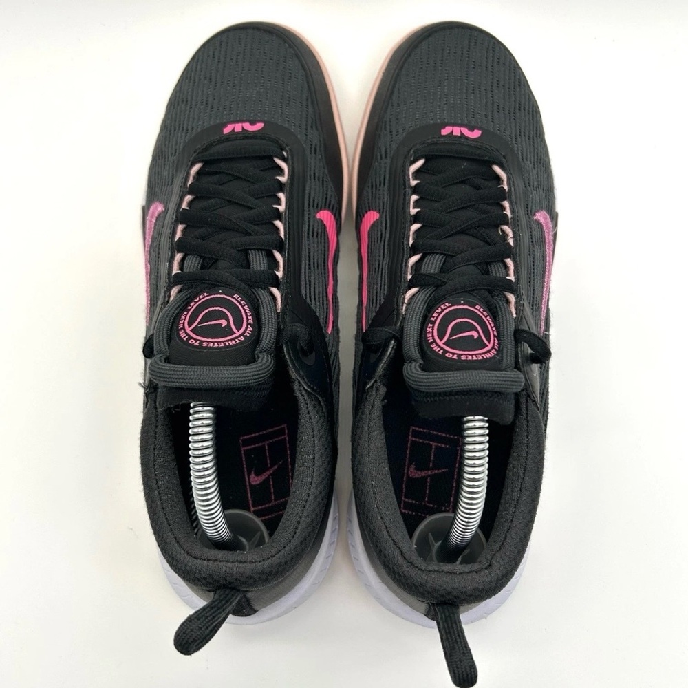 Nike Court Air Zoom NXT Shoes Women 9.5 Dark Gray and Pink Tennis Sneakers - Picture 7 of 10